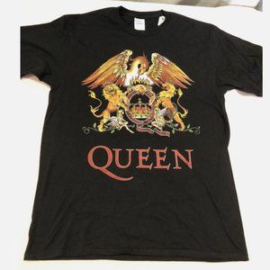 Queen Crest Logo Coat of Arms Rock Band Concert tee